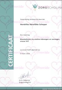 Certificaat Blaaskatheter via urethra inbrengen en verzorgen 03-03-2023