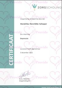 Certificaat Depressie 03-12-2022