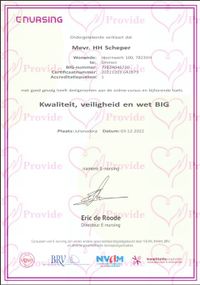 Certificaat Kwaliteit, veiligheid en wet BIG 03-12-2022