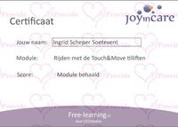 Certificaat Rijden met de Touch&amp;Move tilliften 2019