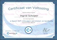 Certificaat Uitzuigen van mond- en keelholte 12-10-2021