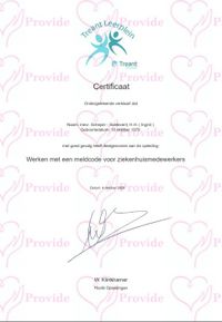 Certificaat Werken met een meldcode voor ziekenhuismedewerkers 04-10-2020